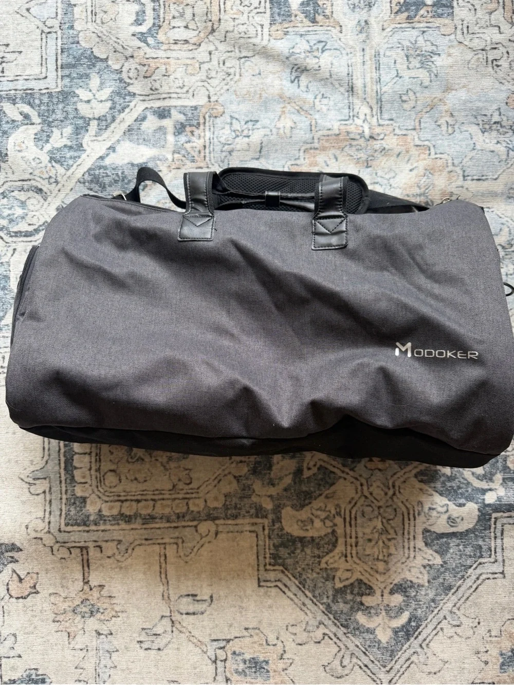 N/A gray duffel